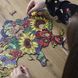 Патриотический деревянный пазл Карта Украины цветочная XL